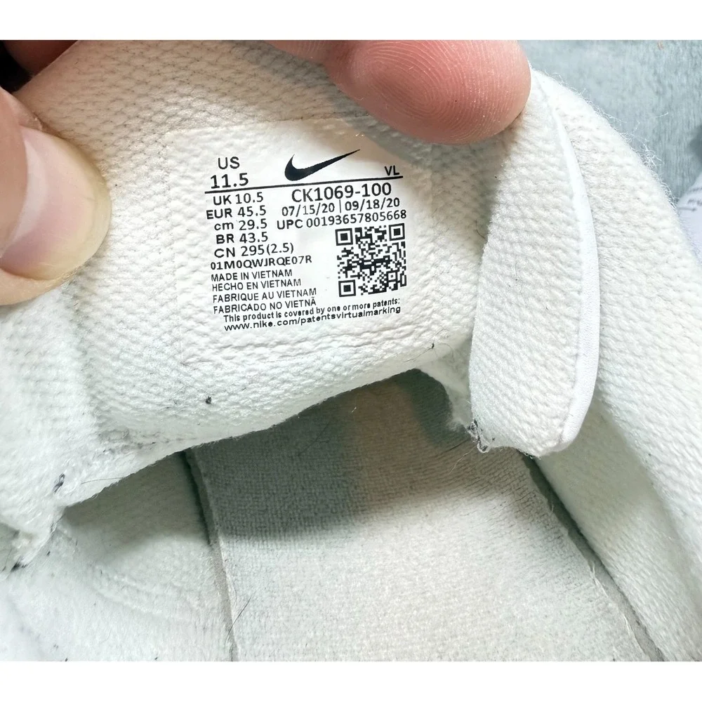 Nike Precision 6 Basketball Shoes Mens 11.5 White Cream Sail Sneakers